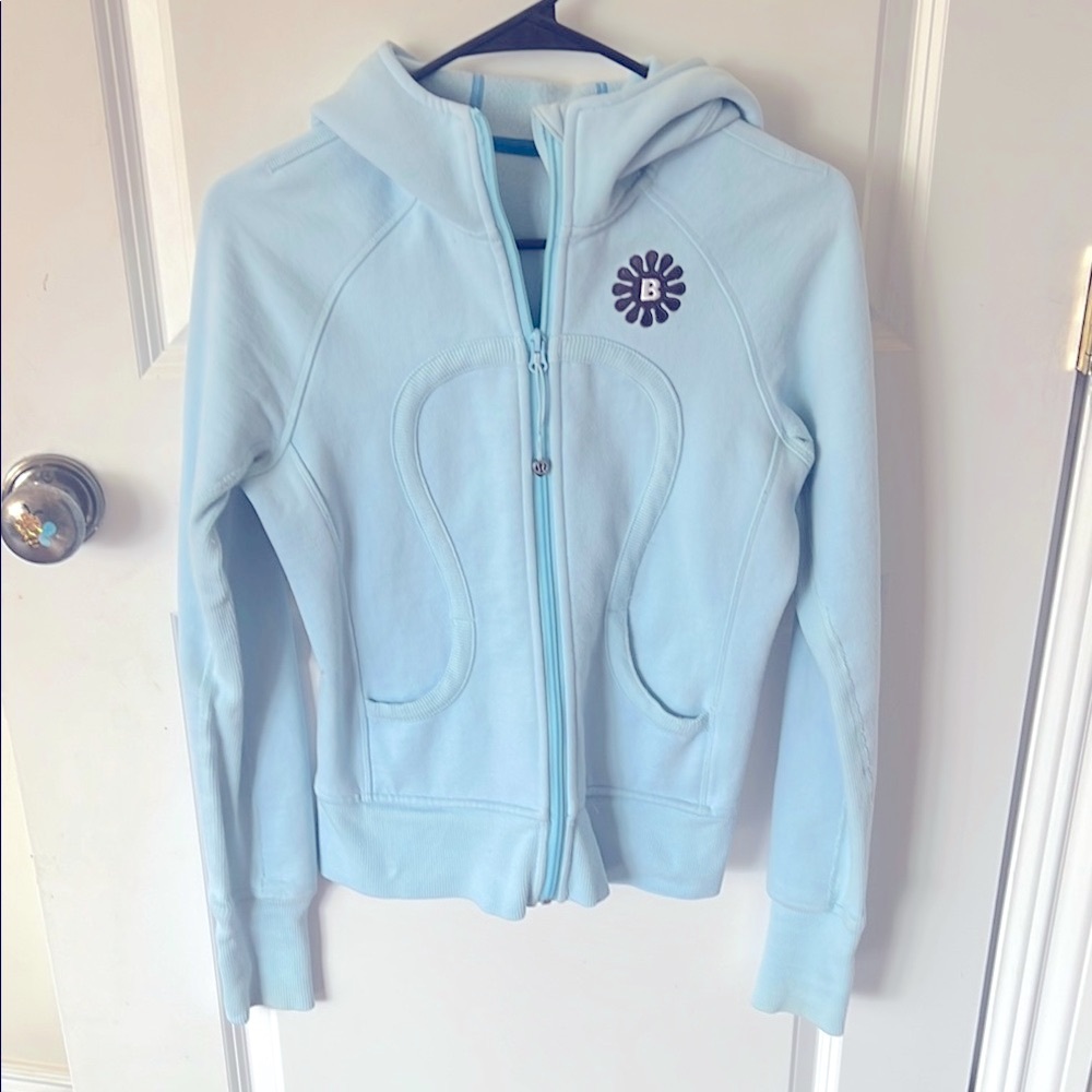 Lululemon Light Blue scuba Jacket.
